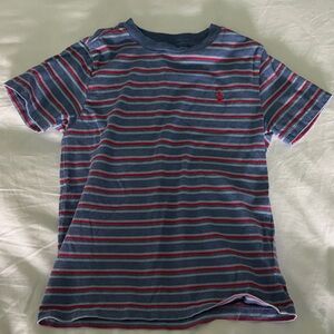 Polo by Ralph Lauren Navy, Light Blue & Red Striped Tee
